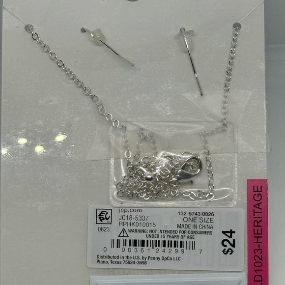 Mixit Silver Tone and Faux Mother of Pearl Dragonfly Pendant Necklace and Earrin - Picture 9 of 10